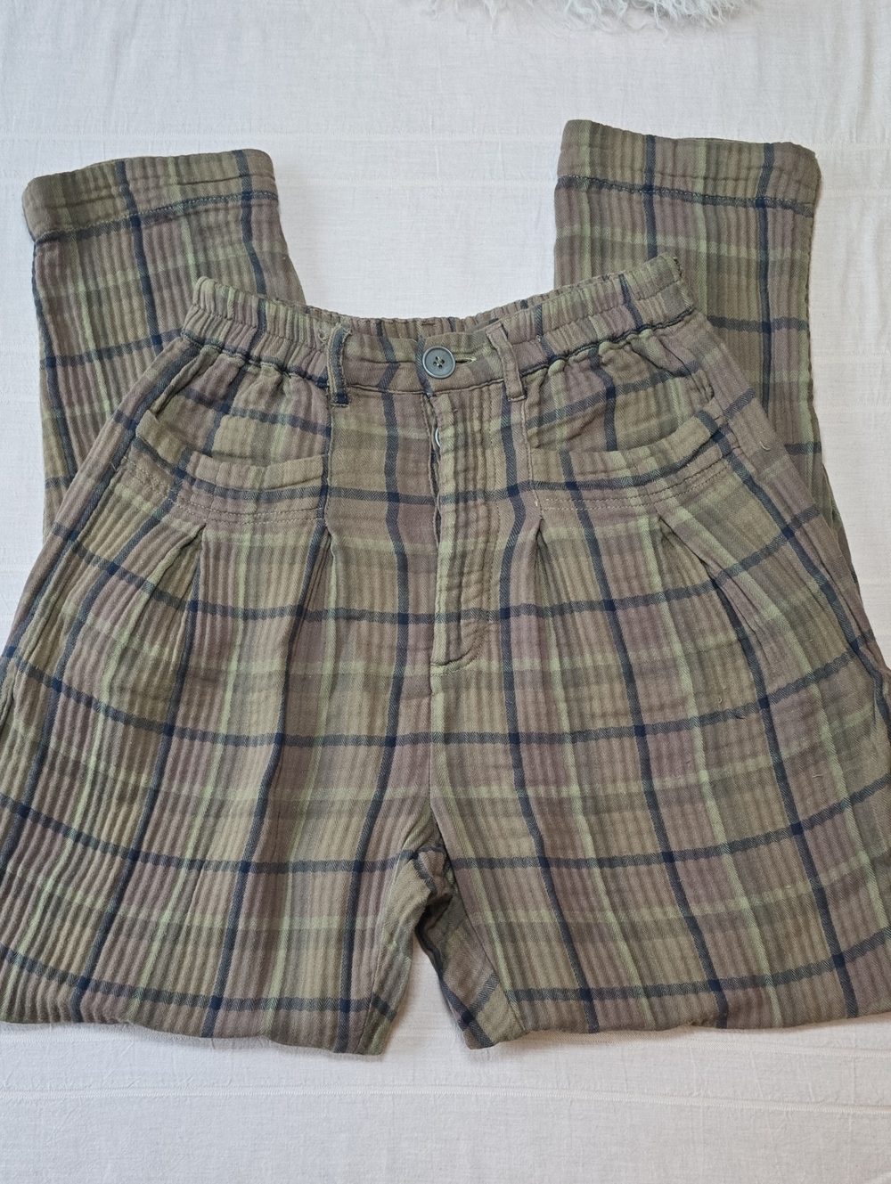 Free People X CP Shades Plaid Trousers Women's XS